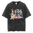 Men Hip Hop Streetwear Black T-Shirt Japanese Anime Sailor Moon Vintage T Shirt Summer Harajuku Cotton Tshirt Short Sleeve Tops, everythinganimee