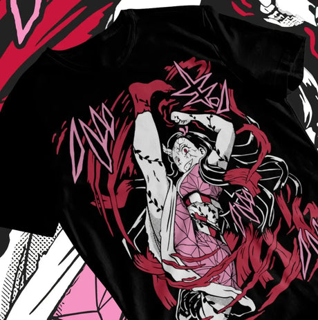 Here at Everythinganimee we have only the best anime merch! Free Global Shipping.
Step into the world of Demon Slayer with this striking Nezuko T-Shirt, featuring a powerful and dynamic design of Nezuko in action.