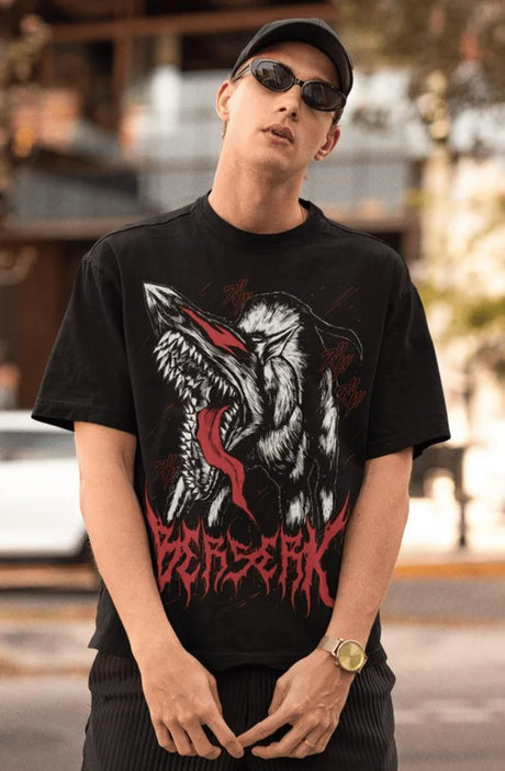 This tee captures the magic of Guts. If you're looking for more Berserk merch, we have it all! Check out our anime merch now—free shipping!