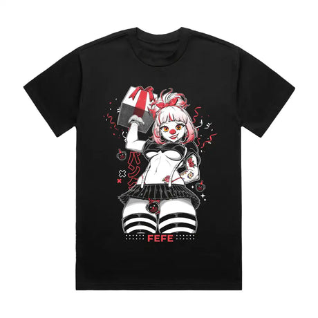 Here at Everythinganimee we have only the best anime merch! Free Global Shipping.
Step into the spotlight with the Fefe Clownin' Time Shirt, a bold and playful tribute to everyone's favorite mischievous waifu. Perfect for fans of Fefe and those who love to make a statement, this shirt features an eye-catching design that combines edgy style with a touch of humor. 