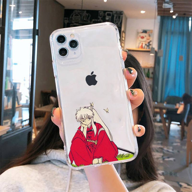 Hot Japan Anime Inuyasha Higurash Phone Case For iPhone 14 13 12 11 Pro Max Mini X XS XR Fundas Coque For iPhone 7 8 Plus Cover, everythinganimee