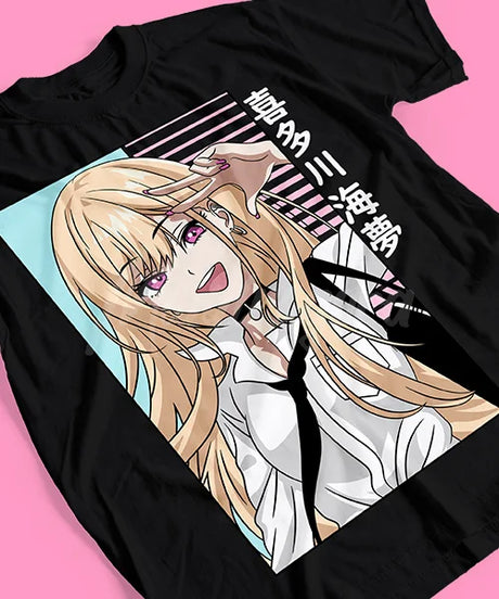 This tee captures the magic of Marin Kitagawa. If you're looking for more  My Dress-Up Darling merch, we have it all! Check out our anime merch now—free shipping!
