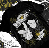 Here at Everythinganimee we have only the best anime merch! Free Global Shipping.
Step into the world of Jujutsu Kaisen with this captivating Suguru Geto T-shirt, designed for fans who appreciate the darker side of the anime.