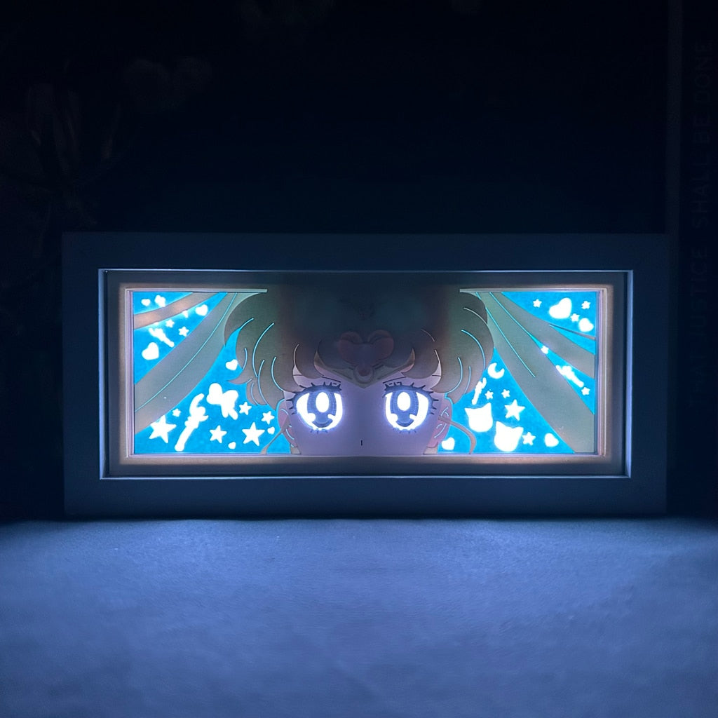 Sailor Moon Led Night Light Box Anime Products for Bedroom Decor Nightlight Birthday Gift Manga Paper Cut Lightbox Sailor Moon, everythinganimee