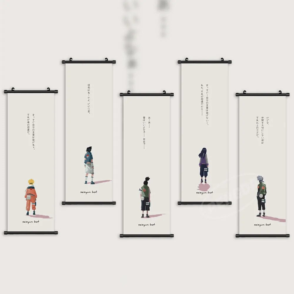 Transform your living space with our Minimalist Naruto Canvas Wall Scrolls, Here at everythinganimee we have only the best anime merch in the world