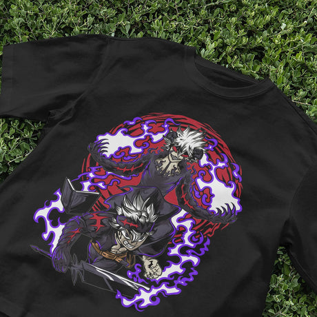 Here at Everythinganimee we have the best anime shirts in the world.
Dive into the shadows with this electrifying anime graphic tee. Featuring two intense characters locked in a fierce battle, this shirt is perfect for fans of dark fantasy and epic clashes.