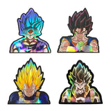 Dragon Ball Z Holographic Sticker Set - Laser Stickers (4-Piece Set)