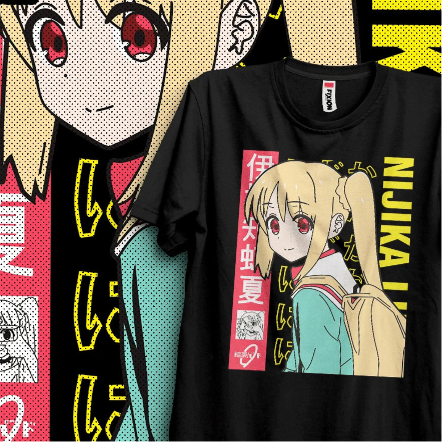 This tee captures the magic of Nijika Ijichi. If you're looking for more Bocchi The Rock merch, we have it all! Check out our anime merch now—free shipping!