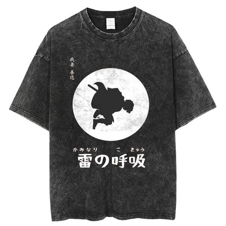 Anime TShirt Men Women Demon Slayer Manga Printed Tshirts 100%Cotton for Summer Harajuku Gothic Streetwear Casual Tops Tees, everythinganimee