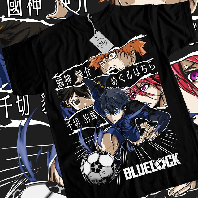 Here at Everythinganimee we have the best anime shirts in the world. 
Step into the field with the power of Blue Lock's finest strikers!