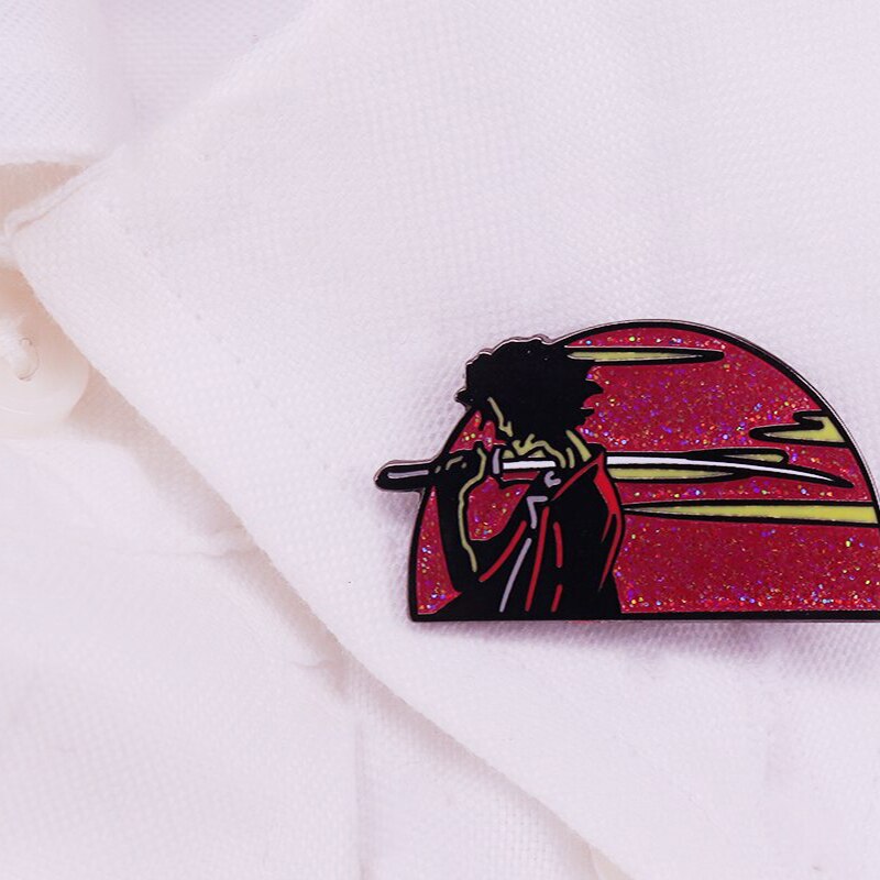 Red Sunset Mugen Brooch Enamel Pin