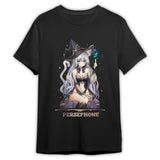 Here at Everythinganimee we have the best anime shirts in the world.
Step into the mystical world of Persephone with this spellbinding tee, featuring an enchanting design of Persephone herself in her alluring witch form. 