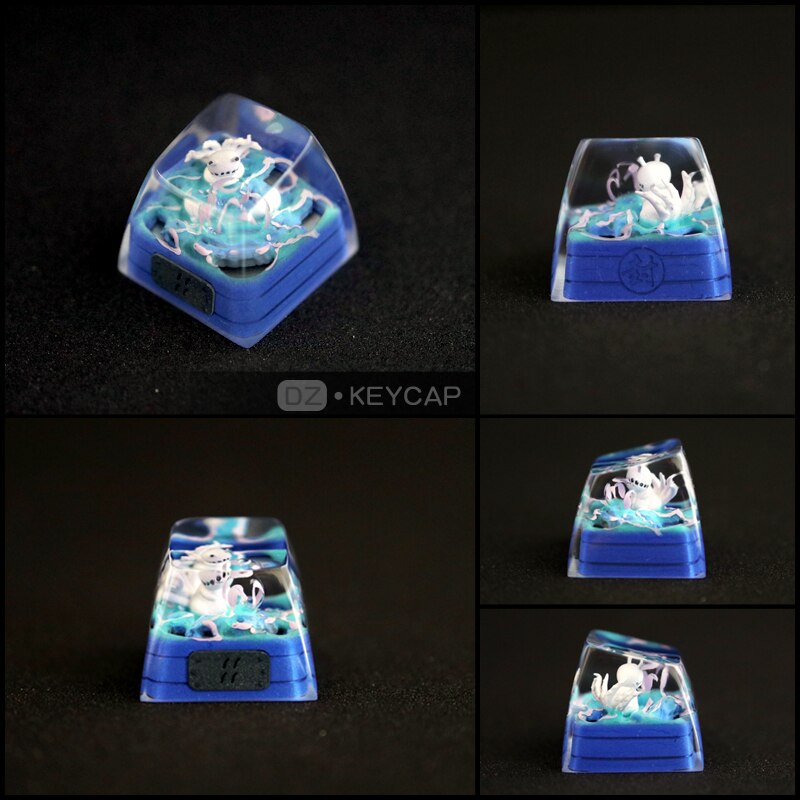 Ninja The Nine-Tailed Fox Resin Keycaps for Mechanical Keyboards