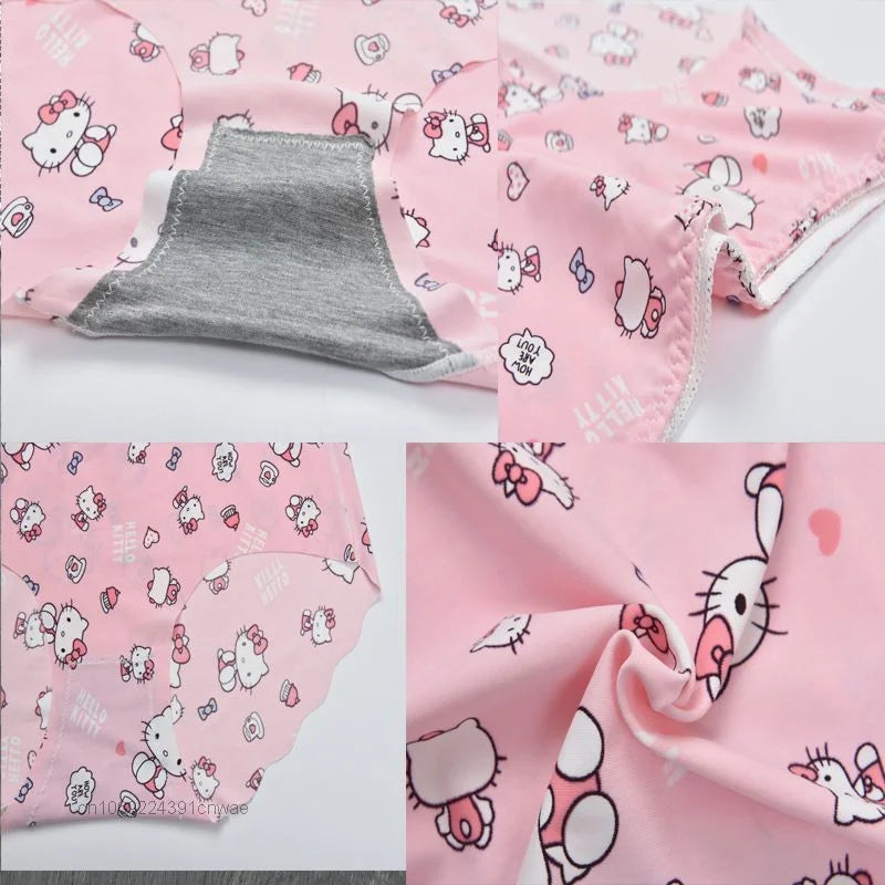 Sanrio Hello Kitty New Underwear Y2k Student Cartoon Cotton Briefs