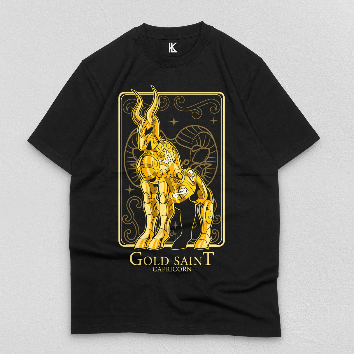 Immerse yourself in this striking Capricorn Tee, perfect for anime fans. Looking for more Saint Seiya merch? Explore our full collection of anime merch now!