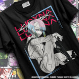 Here at Everythinganimee we only have the best shirts in the world! Step into the neon-lit world of Cyberpunk: Edgerunners with this stunning Lucy t-shirt. Featuring the sleek and enigmatic Lucy, this shirt brings futuristic flair to your wardrobe with vibrant colors and an eye-catching design. Perfect for fans of the Cyberpunk series, this tee captures the allure and mystique of one of the show’s most iconic characters.