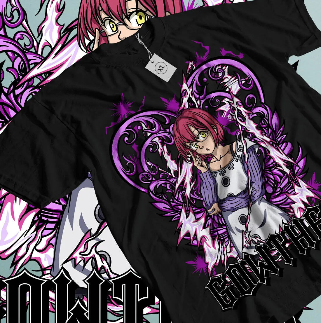 This tee captures the magic of Gowther. If you're looking for more The Seven Deadly Sins merch, we have it all! Check out our anime merch now—free shipping!