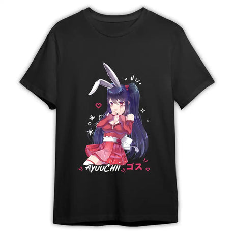 Here at Everythinganimee we have the best anime shirts in the world.
Bring cute vibes to your wardrobe with this adorable Ayuuchii bunny-themed shirt! Featuring the charming Ayuuchii in her signature bunny outfit, this tee is the perfect blend of cute and cool for anime fans everywhere.