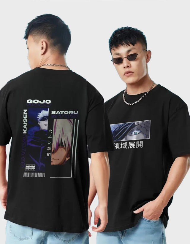 Here at Everythinganimee we have the best anime shirts in the world.
Embrace the power of infinity with the Gojo Satoru Jujutsu Kaisen Tee. This epic design captures the iconic Gojo from Jujutsu Kaisen, combining sleek anime style with unmatched energy.