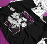 Immerse yourself in a striking Meliodas Tee, perfect for anime fans. Looking for more Seven Deadly Sins merch? Explore our full collection of anime merch now!