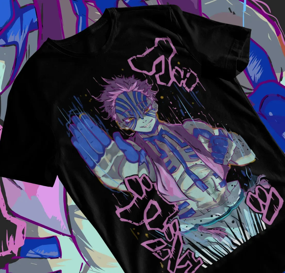 Here at Everythinganimee we only have the best shirts in the world! Unleash your inner demon with this Akaza-inspired t-shirt from Demon Slayer: Kimetsu No Yaiba. 