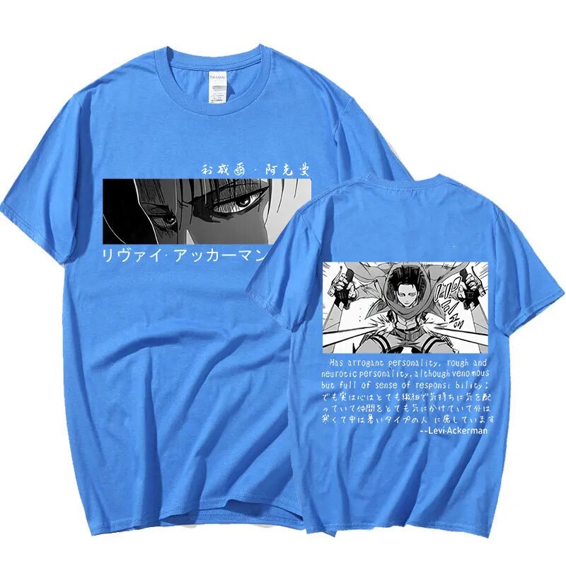 Become a beast on the battlefield with our Attack on Titan Levi Shirt | If you are looking for more Attack on Titan Merch, We have it all! | Check out all our Anime Merch now!