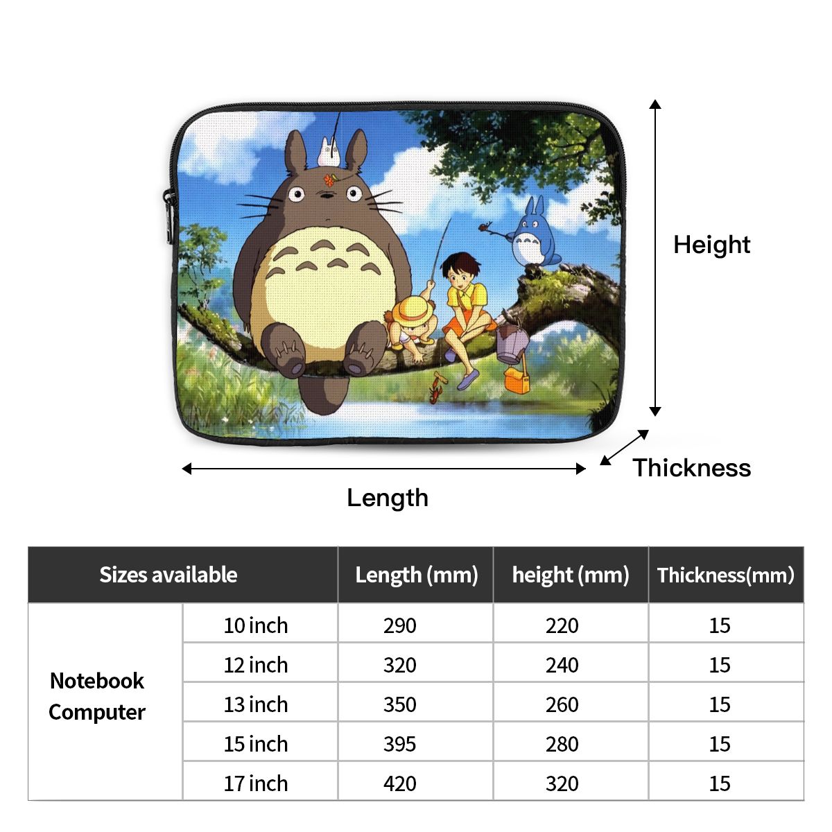 Protect Your devices at all Times! Show of your love with our My Neighbor Totoro Laptop Sleeve Anime | If you are looking for more My Neighbor Merch , We have it all! | Check out all our Anime Merch now!