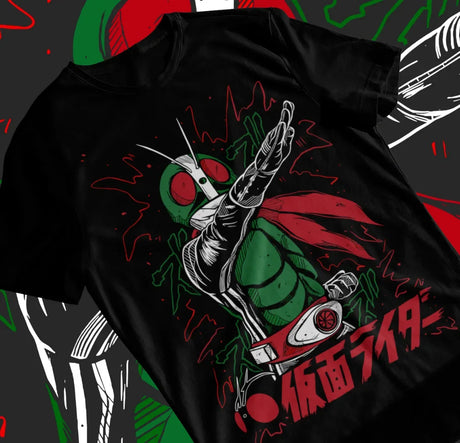 Here at Everythinganimee we have only the best anime merch! Free Global Shipping.
Unleash the power of the Kamen Rider with this stylish Tee. Featuring a bold and intense design