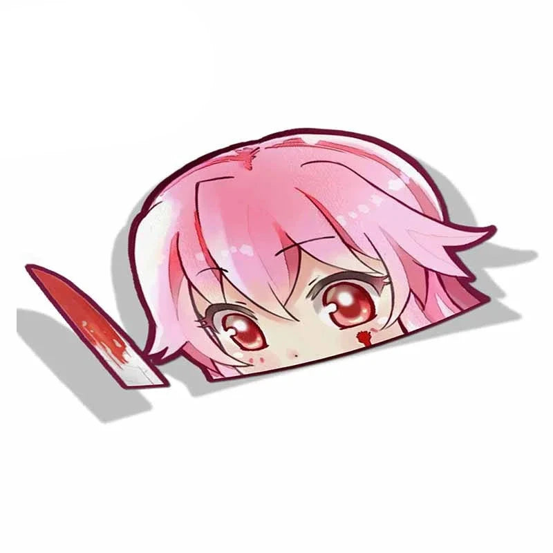 Yuno Gasai 13cm x 7.5cm Sticker - Future Diary