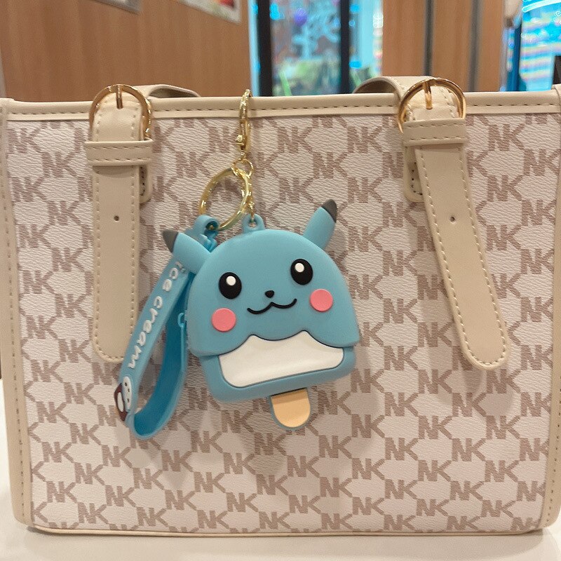 Pika-Cream Delight - Pokémon Pastel Pendant Keychain Purse