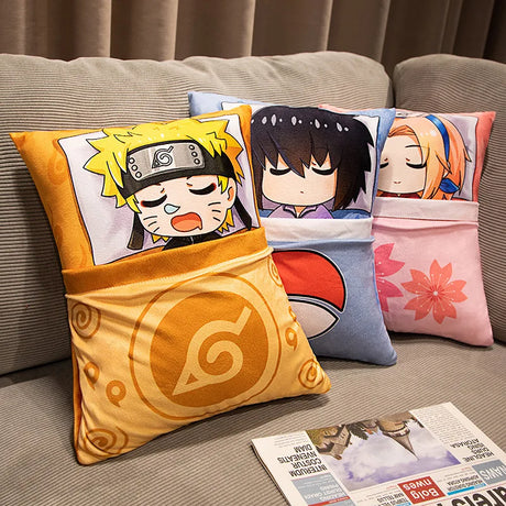 These pillows are adorned with the iconic Naruto Clans blend style and stay comfy. | If you are looking for more Naruto Merch, We have it all! | Check out all our Anime Merch now!