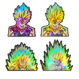 Dragon Ball Z Holographic Sticker Set - Laser Stickers (4-Piece Set)