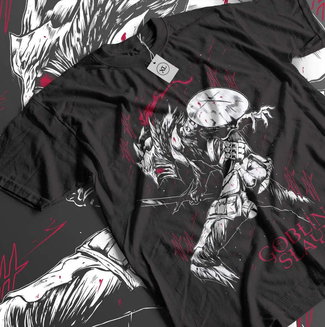 This tee captures the magic of Goblin Slayer. If you're looking for more Goblin Slayer merch, we have it all! Check out our anime merch now—free shipping!