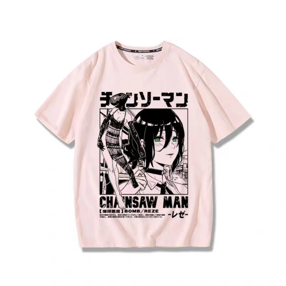 This tee captures the magic of Reze. If you're looking for more Chainsaw Man merch, we have it all! Check out our anime merch now—free shipping!