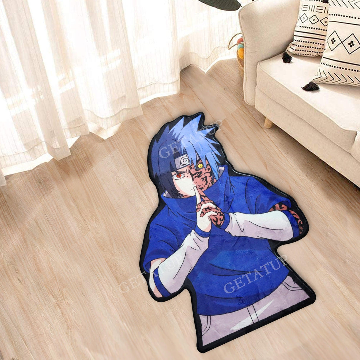 Uchiha Sasuke's Power - Naruto Area Irregular Rug