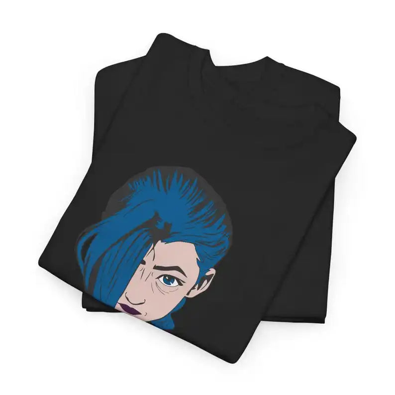 Immerse yourself in this kawaii Jinx tee, perfect for anime fans. Looking for more Arcane merch? Explore our full collection of anime merch now!