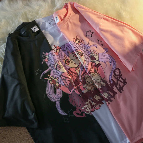 Upgrade your wardrobe with our Harajuku Hime Tee - Gothic Pink | If you are looking for more Gothic Anime Merch, We have it all! | Check out all our Anime Merch now!