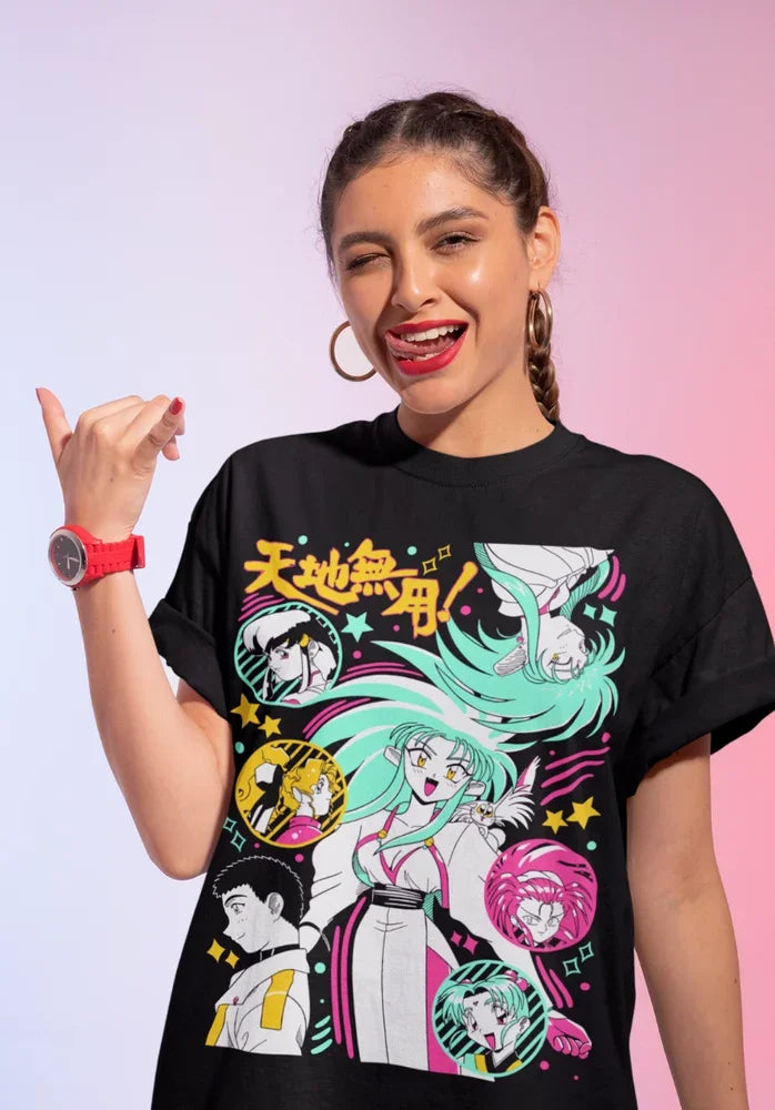 Here at Everythinganimee we have only the best anime merch! Free Global Shipping.
Unleash the power of the Tenchi Muyo with this amazing tee. Featuring a bold and intense design.