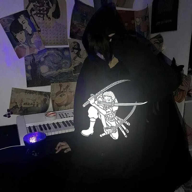 Stand out with our awesome new One Piece Nightglow Rogue Hoodie  | Here at Everythinganimee we have the worlds best anime merch | Free Global Shipping