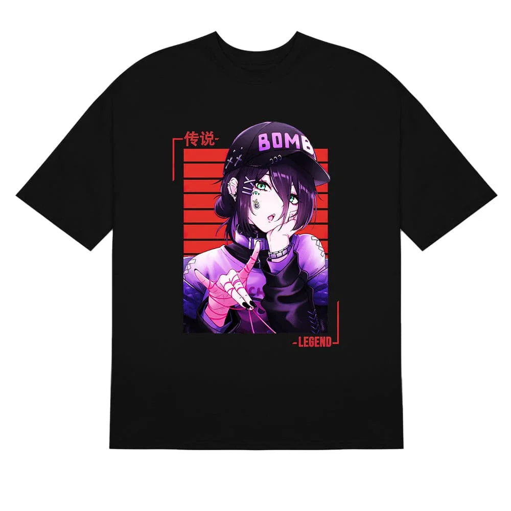 Here at Everythinganimee we have the best anime shirts in the world.
Unleash your inner legend with the Chainsaw Man Legend Tee, featuring a bold and stylish design of one of the characters from the explosive anime Chainsaw Man.