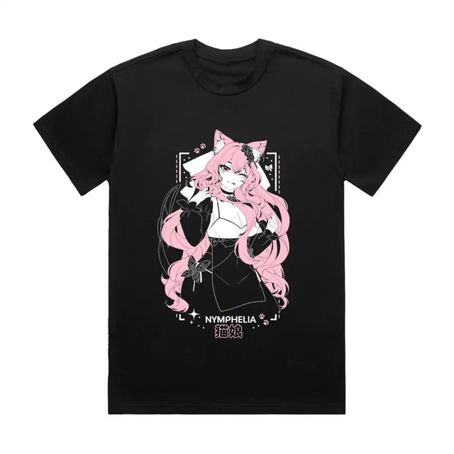 Here at Everythinganimee we have the best anime shirts in the world.
Step into the world of Nymphelia with this stunning Joyful Catgirl tee! Featuring a beautifully detailed illustration of Nymphelia, this shirt brings her playful and alluring charm to life.