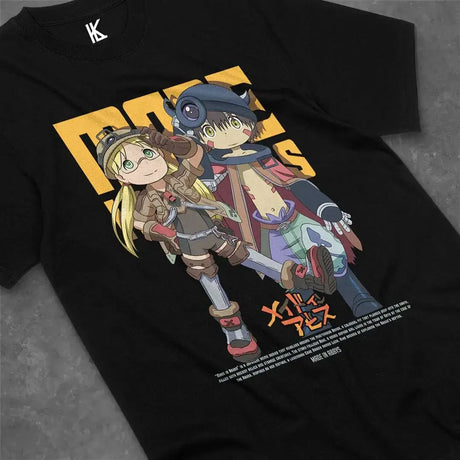 Here at Everythinganimee we have the best anime shirts in the world.
Dive into the enchanting depths with this Riko & Reg Journey Tee, celebrating the adventurous duo from Made in Abyss. This design captures the charm and determination of Riko and Reg as they explore the unknown mysteries of the Abyss.