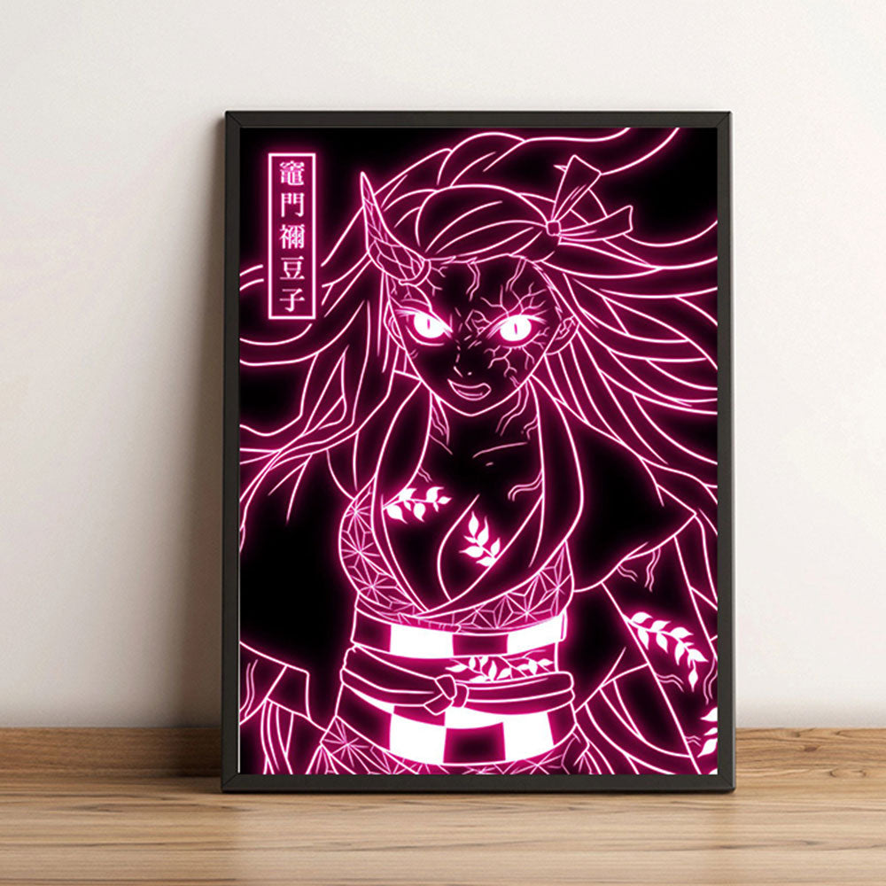 Neon Style Demon Slayer Posters