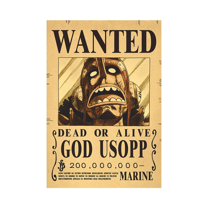 One Piece Wanted Bounty Posters