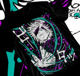 Here at Everythinganimee we only have the best shirts in the world! Step into the world of Jujutsu Kaisen with the Limitless Gojo Tee, featuring a mesmerizing design of the fan-favorite sorcerer, Satoru Gojo. This shirt captures his powerful and confident aura, making it a must-have for every anime enthusiast. 