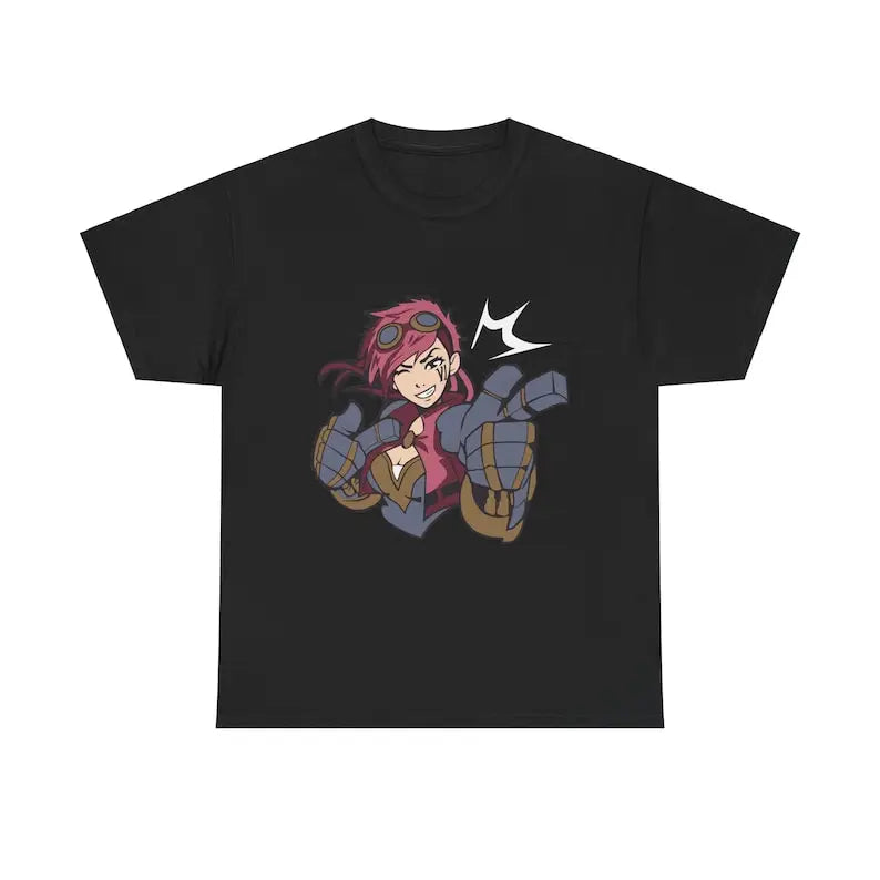 Immerse yourself in this kawaii Vi tee, perfect for anime fans. Looking for more Arcane merch? Explore our full collection of anime merch now!