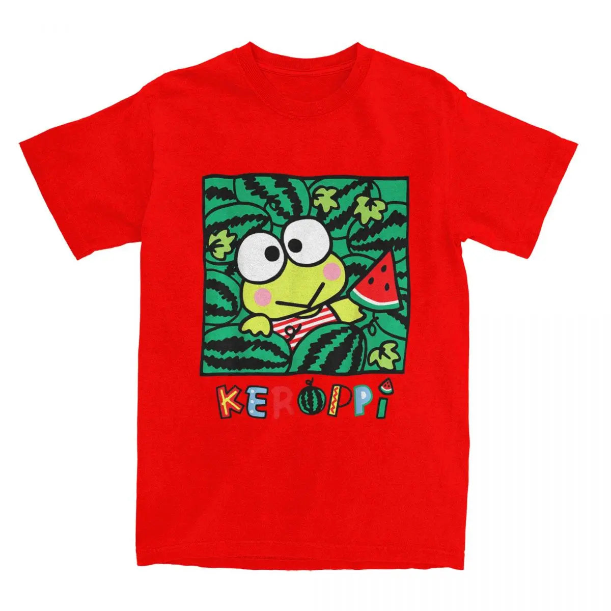 Become the cutest ever with our Sanrio Keroppi Watermelon Whimsy Tee | Here at Everythinganimee we have the worlds best anime merch | Free Global Shipping