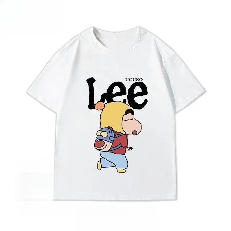 This tee captures the magic of Shinnosuke. If you're looking for more Crayon Shin-chan merch, we have it all! Check out our anime merch now—free shipping!