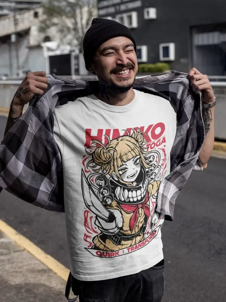 This tee features the notorious Himiko Toga  perfect for fans who love the League of Villains. If you are looking for more My Hero Academia Merch, We have it all! | Check out all our Anime Merch now!