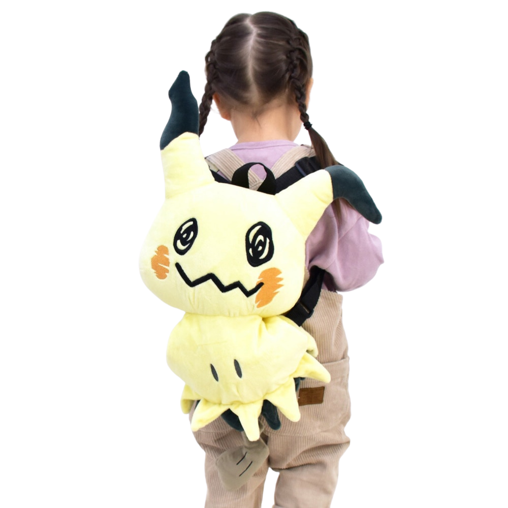 New Pokemon Backpack Plush Suffed Toy Kawaii Pikachu Mimikyu Eevee Mew  Gengar Snorlax Bag Soft Schoolbag For Children's Day Gift